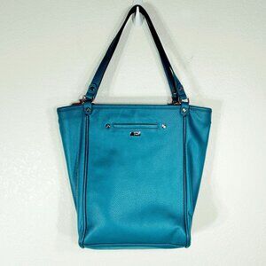 Teal Jewell By Thirty-One Tote Bag With Pebbled Texture & Dual Handles